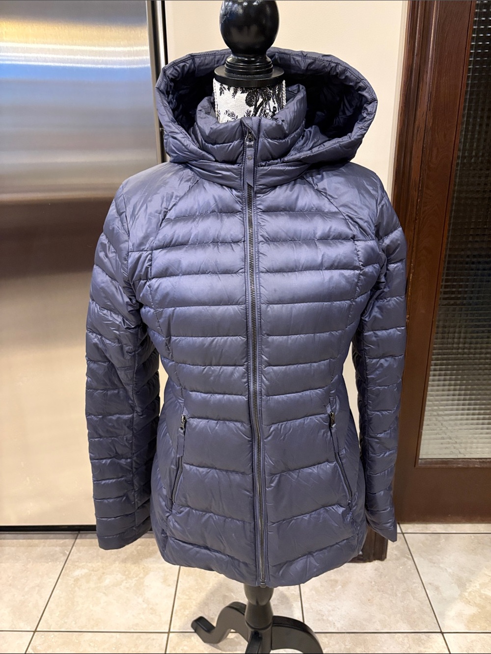 lululemon athletica Women's Hooded Puffer Jacket - purple/blue color